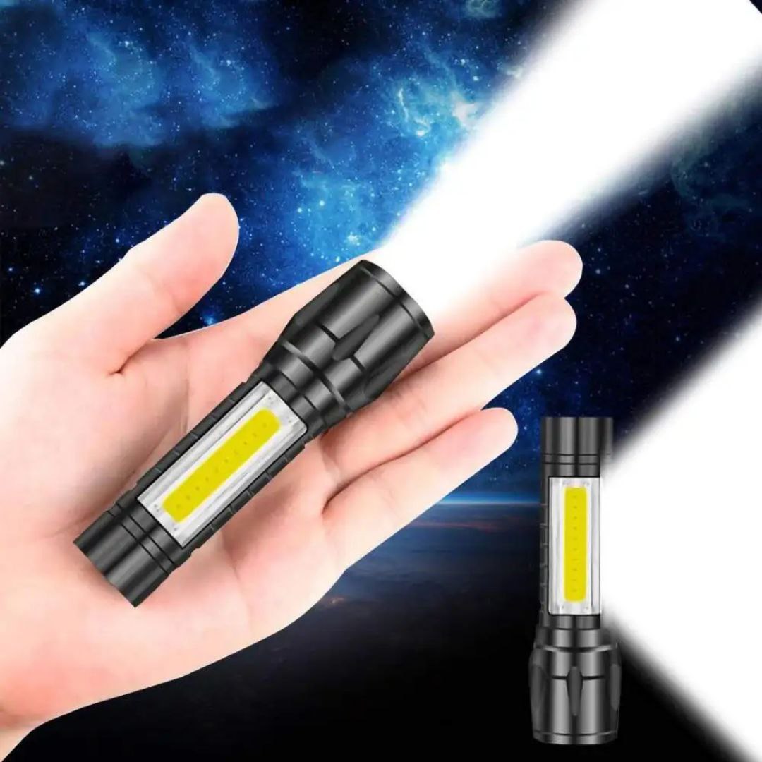 USB Charging Powerful Flashlight 3800LM XPE COB LED Flash Light Torch Light