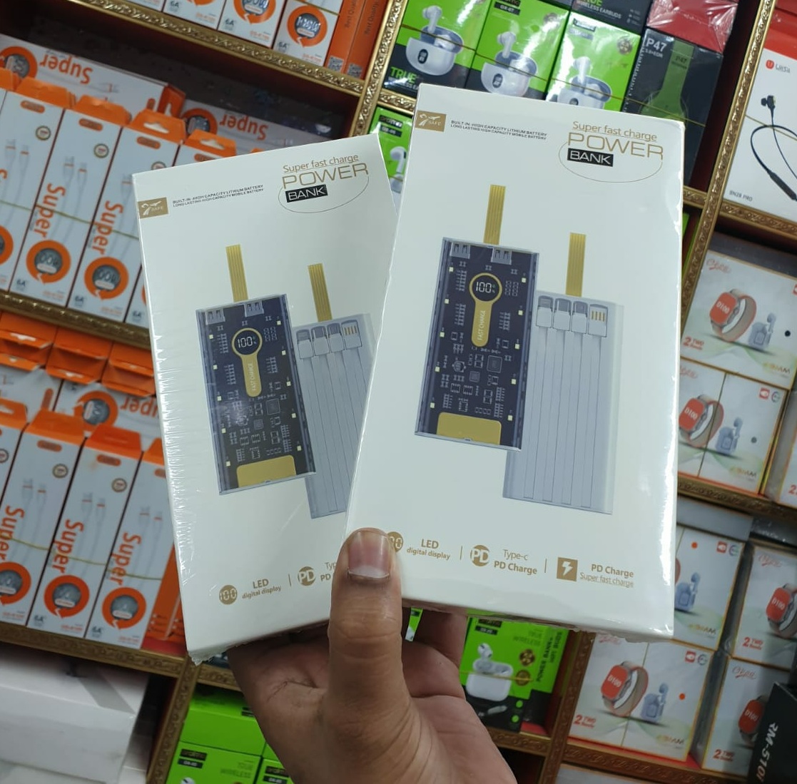 Transparent Power Bank 20000mAh with USB