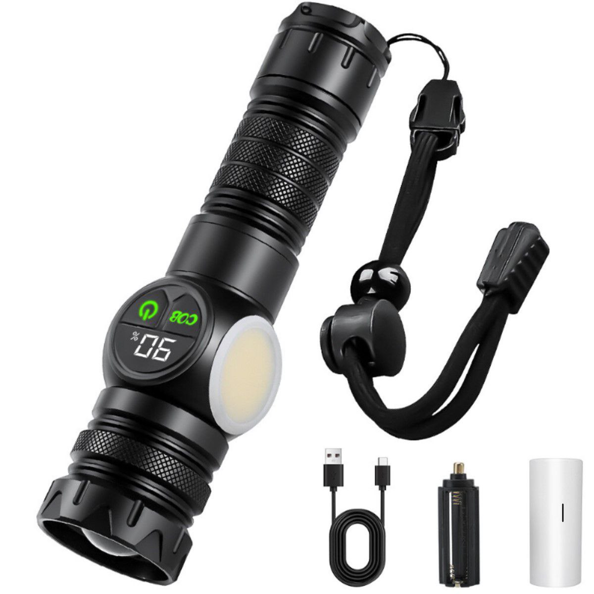 GearUP K60 Rechargeable Flashlight 10W COB + LED Torchlight